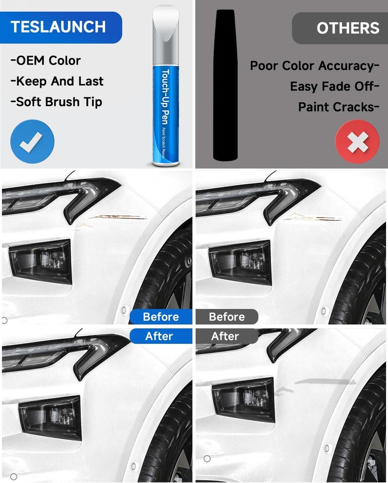 RSACET 040 Super White/Ice Cap Touch Up Paint Compatible with Toyota Exact Match Touch Up Paint Car Scratch Repair - Image 2